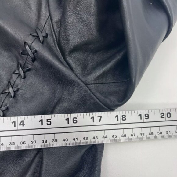 Vintage Cache Leather Fringe Crop Jacket - Picture 9 of 14